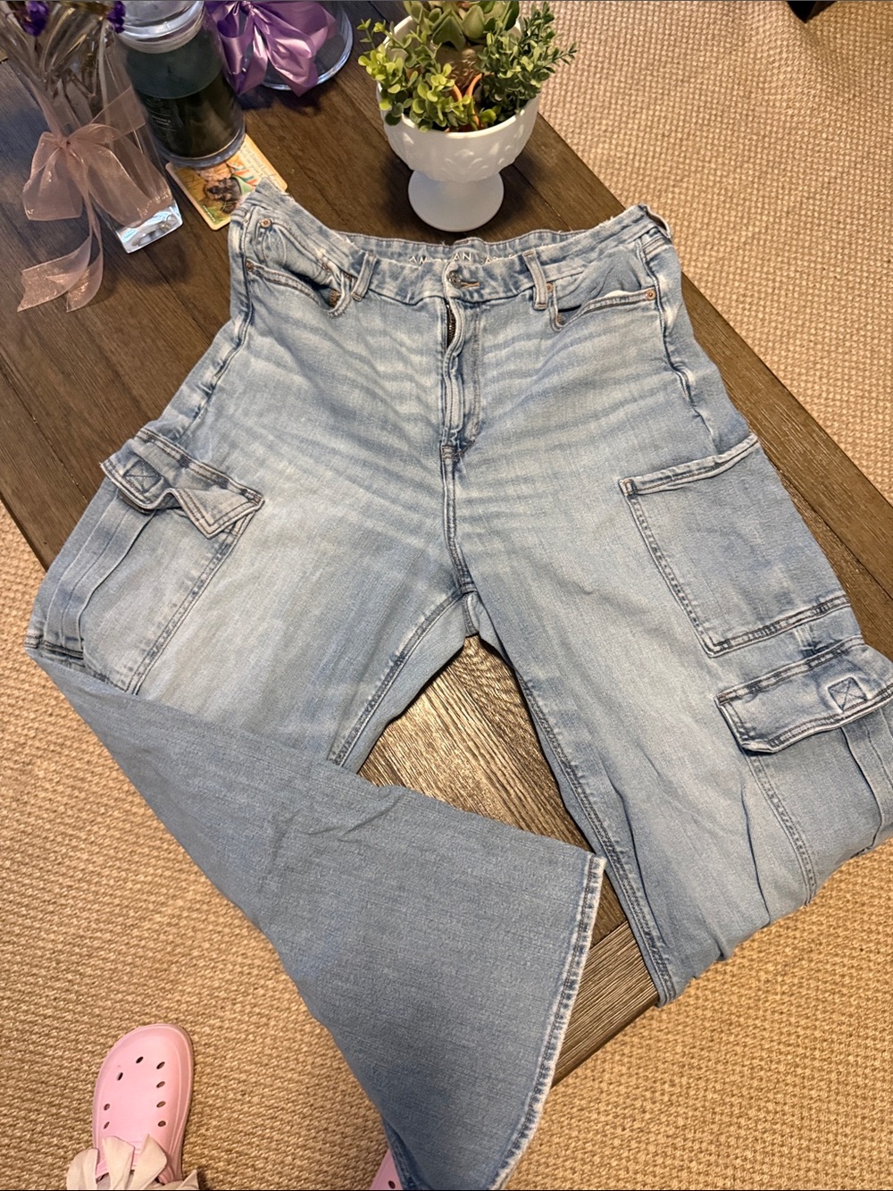 American Eagle - flared cargo jeans